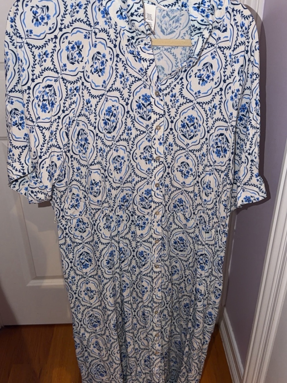 Blue & White Floral dress